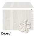 Modern Square Rug With White Woven Texture And Geometric Patterns For Living Room