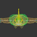 Pink Skinned Character Creature With Outstretched Arms Wearing White Pants And Yellow Belt