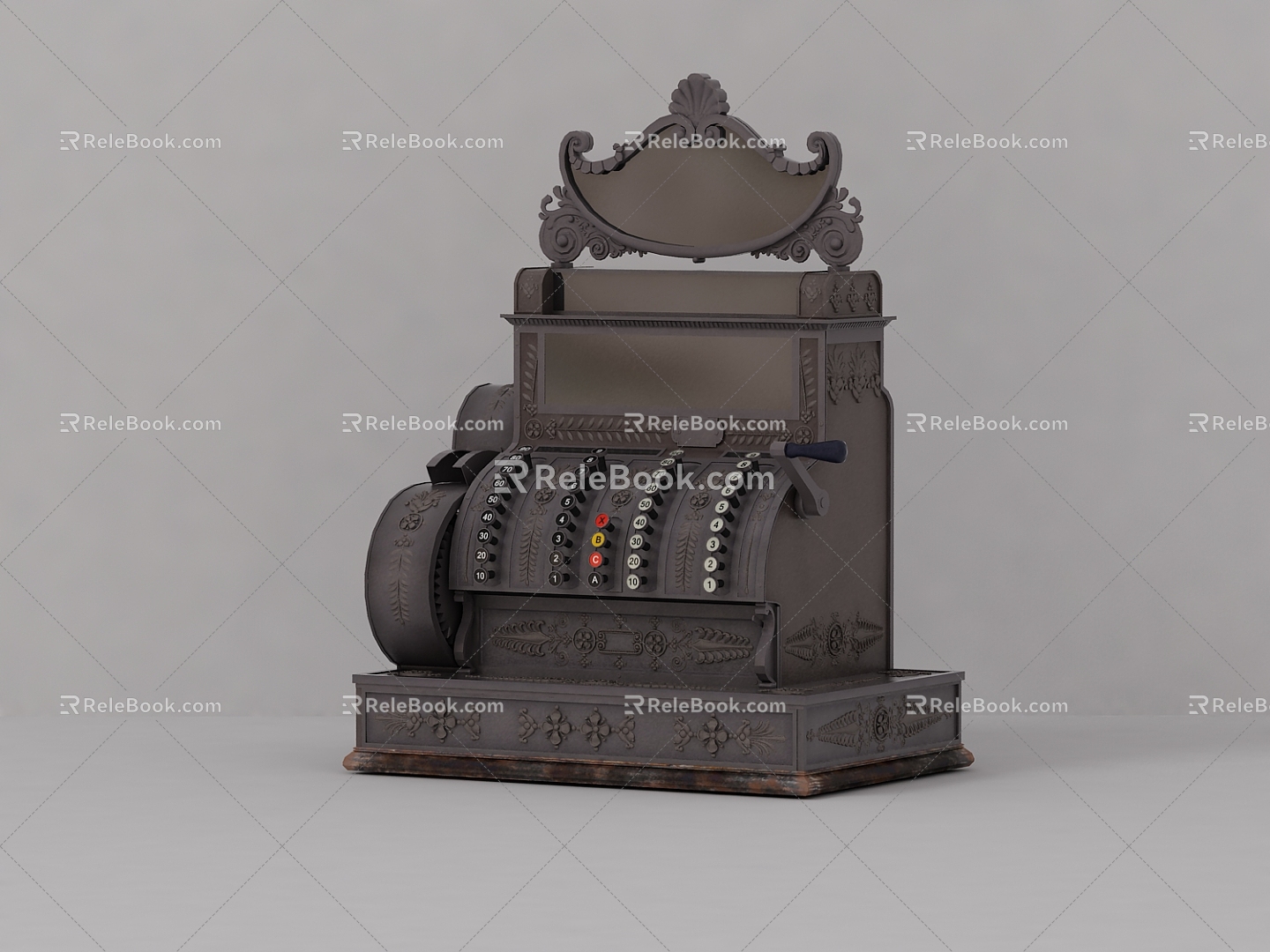 industrial LOFT typewriter nostalgic furniture antique furniture 3d model