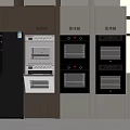 Modern Kitchen With Built In Steam Ovens And Cabinet Layout Design