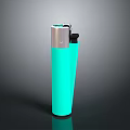 Modern Turquoise Lighter With Sleek Cylindrical Design And Metallic Top