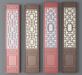 Chinese-style Wooden Doors Screen Doors Cut-off Doors Ancient Doors Traditional Wooden Doors Cut-off Doors 3d model