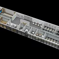Birds Eye View Of Modern Office Interior Layout With Cubicles Tables Chairs And Functional Spaces