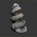 Unique Spiral Shaped Household Ornament With Gray Brown Texture And Decorative Design