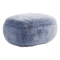 Fluffy Faux Fur Ottoman With Soft Surface And Multiple Color Options For Living Room