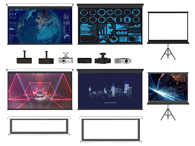 Advanced Projection Monitoring Systems With High Definition Screens Cameras And Real Time Data Visualization 3d model