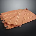 Brown Striped Fringed Scarf with Soft Fabric for Fashionable Winter Style