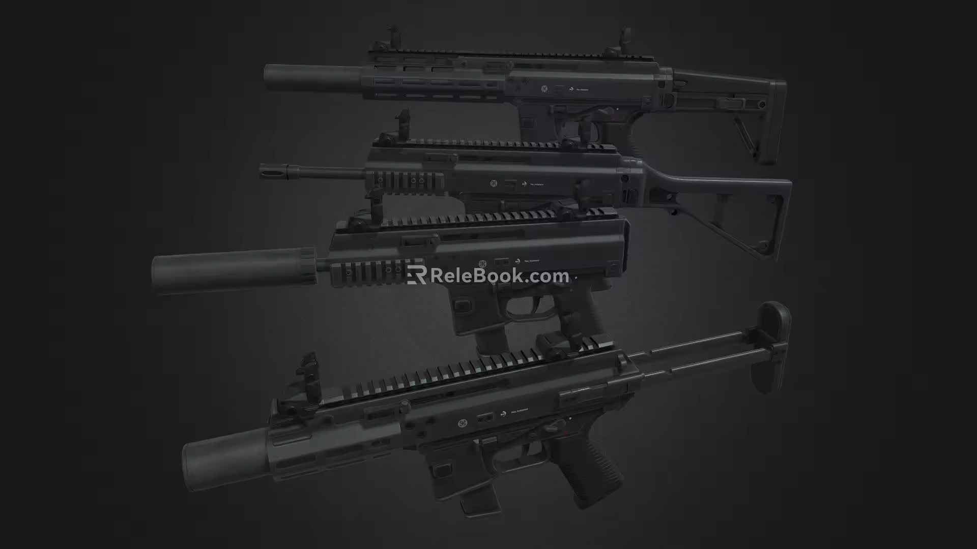 submachine gun 3d model