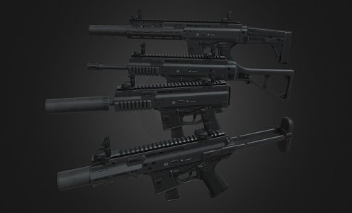 submachine gun 3d model