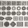 Hollow Window Cement Window Antique Window Hollow Window Fan-shaped Window Pane Flower Window 3d model