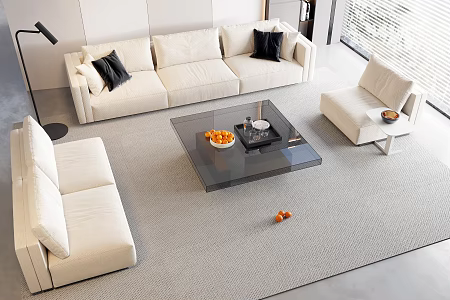 Modern Sofa Coffee Table Combination Sofa 3d model