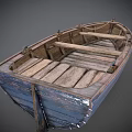Classic Wooden Boat With Open Hull Wooden Slat Seats And Metal Edges