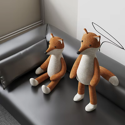 Modern Pillow Small Fox Pillow 3d model