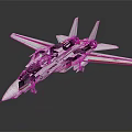 White Fighter Jet with Streamlined Design and Landing Gear on Ground