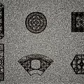 Intricate Carved Patterns Various Shapes Rectangular Circular Square Fan Shaped Octagonal Decorative Elements