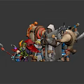 Modern Game Characters Cartoon Characters Anime Characters 3d model