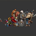 Modern Game Characters Cartoon Characters Anime Characters 3d model