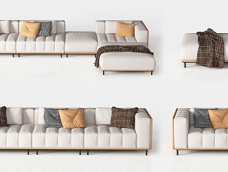 Modern combination sofa combination 3d model