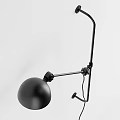 Modern Black Wall Lamp With Adjustable Arm For Minimalist Interior Lighting Design 3d model