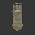 Modern White Layered Geometric Decorative Sculpture Ornament With Unique Design And Base