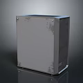 Modern Computer Case With Metallic Surface Sleek Design And Reflective Base 3d model