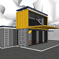 Modern Container Store Container Cafe Cultural and Creative Container Public Building Small Building Post Building 3d model