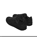 Classic Leather Black Sneakers With Round Toe And Lace Up Design For Casual Wear