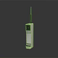 Vintage Digital Mobile Phone With Antenna Screen Numeric Keypad And Classic Design