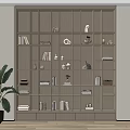 Modern Simple Bookcase Decorative Cabinet 3d model