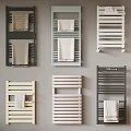 Modern towel rack heater radiator 3d model
