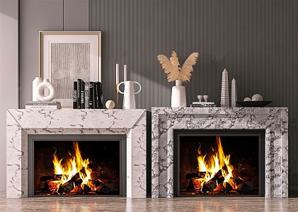 Modern Fireplace 3d model