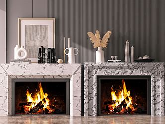 Modern Fireplace 3d model