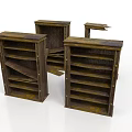 Rustic Wooden Bookshelves With Multiple Open Shelves For Home Organization