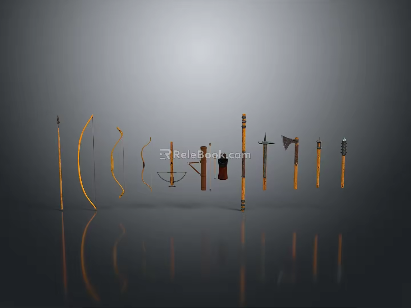 Crossbow Mechanical Crossbow Shift Bow and Arrow Shoot Far Equipment Weapons High-tech Crossbow 3d model