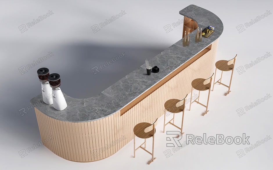 Modern Bar Table and Chair Bar Desk Reception Desk model