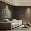 Modern Hotel Mahjong Room Interior With Wooden Walls Light Green Chairs And Round Table