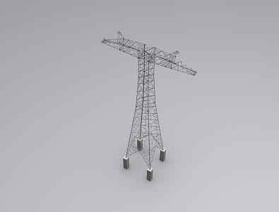 modern electric tower 3d model