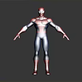 High Quality SpiderMan 3D Model In Red Blue Costume Standing Pose With Spider Logo