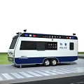 Shanghai Traffic Police Mobile Office Special Police Vehicle With Blue White Body And POLICE Sign