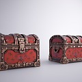 European-style Retro Treasure Chest Medieval Treasure Chest Exquisite Chest Wooden Treasure Chest 3d model