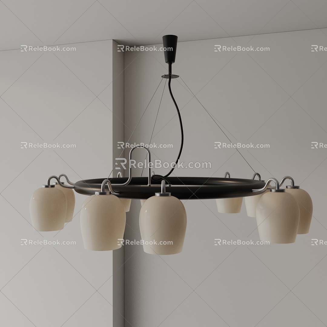 Modern chandelier 3d model