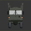Olive Green Military Truck With Heavy Duty Wheels And Crane Arm Structure
