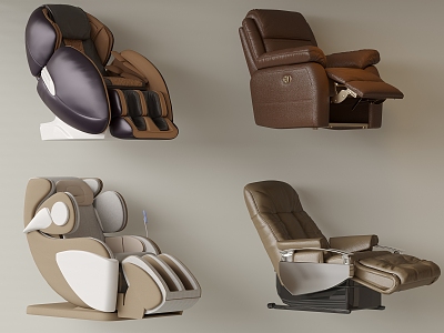 Leather Massage Chair Massage Sofa Electric Massage Chair Functional Sofa AV Room Sofa 3d model