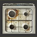 Vintage Industrial Equipment Featuring Rusted Metal Surface And Control Panel Details