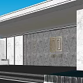 Modern Gate Simple Entrance Gate 3d model