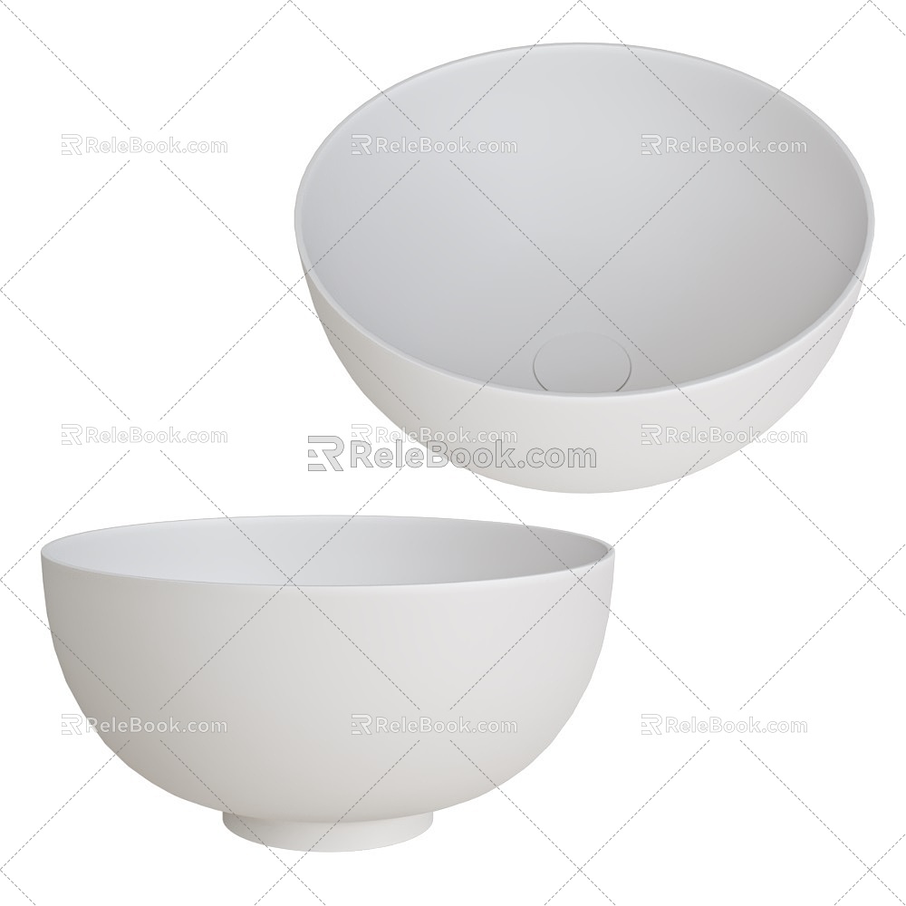 doting bowl wash basin 18w 3d model