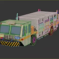 Industrial Work Truck With White Roof Yellow And White Body And Cage Compartments
