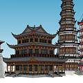 Traditional Chinese Pagodas With Multi story Design And Classic Architectural Features