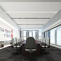 Command Control Room of Modern Monitoring Room 3d model