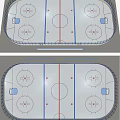 Top View Football Field Layout With Clear Line Markings And Center Circle Zones